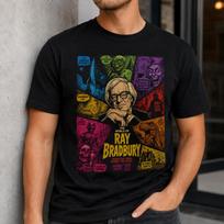 Ray Bradbury Shirt, Fahrenheit 451 Tee, Martian Chronicles T-Shirt, Retro Sci Fi Author Graphic, Literary Book Lover Gift 150 brown
