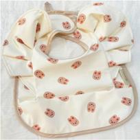 Ro&Coco waterproof frill bib, 1 piece, 1 piece, 1 rabbit beige