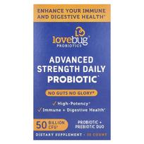LoveBug Probiotics, Advanced Strength Daily Probiotic, 50 billion CFU, 30 units