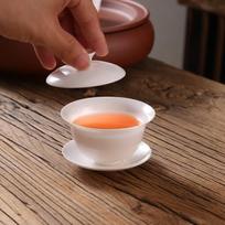 Bailuoke High Bone China Thin Gaiwan gray