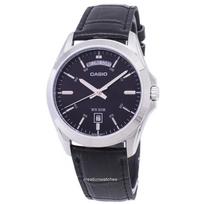 „Casio“ analoginis juodas ciferblatas MTP-1370L-1AVDF MTP-1370L-1AV vyriškas laikrodis juoda