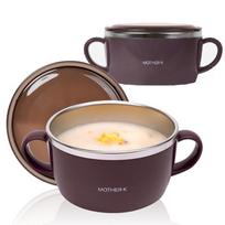 Mother K stainless steel bowl + lid set, beige, 2 sets, Popular Korean parenting items Violet 2set gray