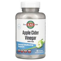 KAL, apple cider vinegar, green apple, 500mg, 60 chewable tablets