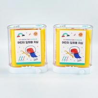 milli children's disposable dental floss automatic dispenser pink + yellow 88P, 2 sets white