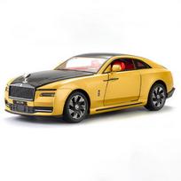 1/24 Rolls-Royce Spectre Lydinio Liejinio Žaislinio Automobilio Modelis Garsas ir Šviesa Atgal Traukiamas Vaikų Žaislas Kolekcionuojami Daiktai Gimtadienio Dovana auksinė