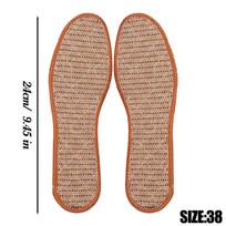 Natural Fiber Insoles Hemp Breathable Anti Odor Shoe Pads Washable Sweat Absorbent Deodorant Foot Pads for Sneakers Leather Shoe 2pcs beige