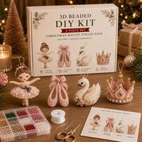 Snowman Elk Christmas Pearl Art Craft Kit Santa Claus Handmade Ornaments Craft Kit  Family Bonding Type F