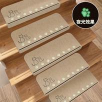 Glow-in-the-Dark Cat Paw Stair Treads Non-Slip Self-Adhesive PVC Step Mat Home Stairs Pet Elderly Safety 55cm x 22cm x 4.5cm