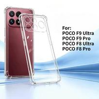 For POCO F9 F8 Ultra Pro Case Simple Ultra Anti-Fall Transparent TPU Soft Shell Cover For XiaoMi Poco F9Pro F9Ultra Funda Poco F8 Pro gray