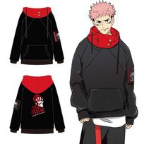 Jujutsu Kaisen Cosplay Hoodis Vyrams Moterims - Aukšto Kaklo Megztinis Su Anime Veikėjo Dizainu Medium red