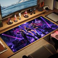 Kpop Hunters Color Mouse Pad Large Gaming Table Cushion Non-slip Laptop Tablet Big Mousepad XXL Mat Mini PC Playmat With Lock edge 30cmx80cm(11.8x31.5inch) multi
