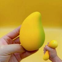 Handmade Crunchy Lemon Mango Stress Ball Squeeze Toy, Color-Changing Squishy Fidget Ball, Asmr Sensory Stress Relief Toy yellow