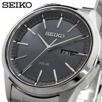 SEIKO Overseas Solar SNE527P1 Men's Watch, Model, Powered, gray