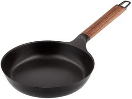 Vermicular 20cm Walnut Cast Iron Enamel Frying Pan Gas and Induction Compatible (FP20-WN) - black
