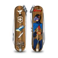 VICTORINOX Classic SD Gatchaman Condor Joe Brown Swiss Army Knife Emergency Flathead Nail File 7 Gatchaman Collection - Multi-functional Knife, brown