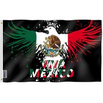 Anley Fly Breeze 3x5 Ft Viva Mexico Flag - Mexico Eagle Mexican MX National Flag 60x90cm blue