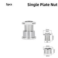 5pcs 6.5mm/8.5mm\ M8 Nuts Silver MTB Road Bike Crankset Fixing Part  for Single Double Chainring Single 6.5mm 5pcs white
