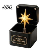 Festive Spring Loaded Ornaments 3D Printed Christmas Pop-Up Magic Box with Action Xmas Elements/Angel/Star Pop Up Gift Ornaments Holiday Party B