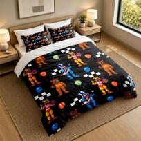 3Pcs Bedding SetFive Nights at Freddys Soft Bed Sheet and Two Pillowcases Home Bedroom Decor 140cmx210cm