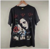 1996 Marilyn Manson Antichrist Superstar Medvilniniai marškinėliai Juodi Pakartotinis spausdinimas KH11141 4XL black