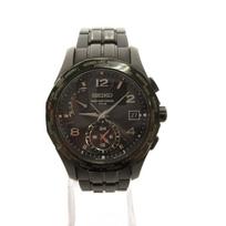 Seiko Brightz BRIGHTZ 3 Watch, Radio-Controlled Solar, Analog, Hands, Calendar, Titanium, Black, 8B53-0AC0 /YT D Men's gray
