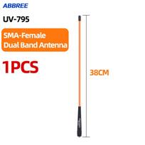 ABBREE UV-795 Walkie Talkie Soft SMA-Female Antenna VHF/UHF Dual Band High Gain For Baofeng UV-5R UV-5RH UV-32 AR-152 Ham Radio
