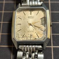 SEIKO DOLCE Rectangular 1980s Gold Square Watch Code [Working Condition] 6030-5390 Men's (Management K26) beige
