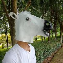 1 vnt. Gyvūno Arklio Siaubo Kaukė Pasidaryk pats Dekoracija Arklio Galvos Kaukė Cosplay Kostiumų Vakarėlis Juokingas Helovino Galvos Apdangalas balta
