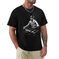 Būk vanduo, mano drauge  Kovos menų legenda Šauni DJ marškinėliai medvilniniai marškinėliai Unisex Marškinėliai 4XL black