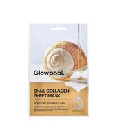 [GLOWPOOL] Snail Collagen Sheet Mask x 10EA (Clear Pouch) Standard white