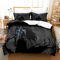 Anime Bleach Kurosaki Ichigo 3D NEW Duvet Cover Pillowcase Bedding Set Adult Boy Bedroom Decoration Children Single Double Large EU Single 135*200cm/53x79in 3pcs black