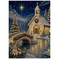 Creative DIY Christmas Pearl Diamond Painting Kit Christmas Church 30*40cm Christmas Decorations Kit Pearl Art Kits Wall Decor