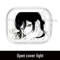 Chainsaw Man Reze Anime AirPods Case for Pro3/Pro2/4th Gen - Soft Transparent Protective Shell AirPods Pro black