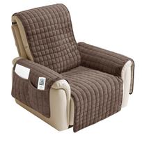 Recliner Sofa Cover Flannel Plush Chair Covers Armchair Slipcovers with Pockets Relax Non Slip Couch Slipcovers Sofa Protector