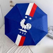 1 PC Automatic Folding Umbrella - France National Football Team Pattern, Portable & Foldable Design with 8 Ribs, Christmas Birthday Gifts multicolor blue
