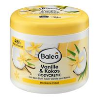 Balea kūno kremas vanilė ir kokosas 500 ml yellow