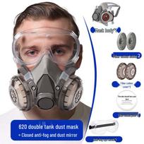 Longchan Dust-Proof Full Face Respirator gray