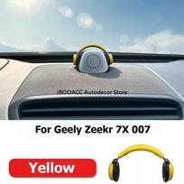 For Geely Zeekr 7X 007 Car Audio Hat Decoration Cute Fun Mini Headphone Car Styling Accessories Center Speaker Cover Decor geltona