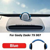 For Geely Zeekr 7X 007 Car Audio Hat Decoration Cute Fun Mini Headphone Car Styling Accessories Center Speaker Cover Decor mėlyna