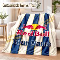 Individualus tekstas Flanelinis pledas Red Bull Racing spaudinys Šiltas jaukus pledas Namų sofos lovos patalynė 100cmx150cm