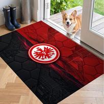 Minkštas grindų kilimas Eintracht Frankfurt Futbolo raštas Plotinis kilimas Dekoratyvinis kilimėlis Namų kambario dekoravimui 40cmx60cm red
