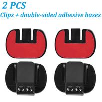 2PCS for EJEAS Xinowy V6 Pro V4 PLUS V4C V6C (3.5mm Jack) Mounting Clip Double-Sided Tape Base Motorcycle Helmet Headset Helmet Communication 7 2pcs Clips with Base black