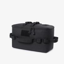 Large Capacity Outdoor Camping Storage Bag - Ground Nail Tool Bag With Picnic Cookware Utensils Kit Gas Canister Organizer gray