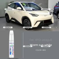 BYD Dolphin Mini Scratch Repair Kit - Car Paint Pen and Varnish for BYD Seagull Finish Touch-Up Touchup Paint2 Warm sun white HBG black