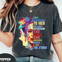 I Am The Storm Comfort Colors T-Shirt, Frida Kahlo Shirt, Feminist Shirt, Mexican Shirt, Frida Kahlo T-Shirt 110 gray