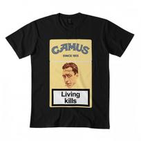Albert Camus Living Kills T-Shirt L juoda