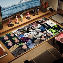 Billie Eilish Custom Name Large Size Mouse Pad Large Gaming Table Cushion Non-slip Laptop Tablet Big Mousepad XXL Mat Mini PC Playmat With Lock edge 30cmx80cm(11.8x31.5inch) brown
