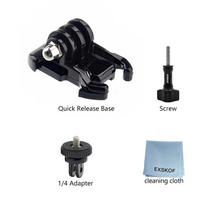 Quick Release Base Mount for GoPro Hero Insta360 DJI Osmo Action Camera Buckle Clip Adapter Helmet Flat Mount 1/2/3/5/10/20 Pack black