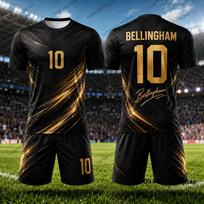 Vaikų sportinis kostiumas Anglijos sirgaliams Bellingham #10 spausdintas marškinėlis + šortų komplektas Futbolo marškinėlio kostiumas Sportiniai vaikams/suaugusiems 2 dalių apranga 110