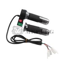 Motociklo 12V-72V Universalūs vairo rankenėlės Trys greičiai Ragų posūkio rankenėlė Droselio akceleratorius Citycoco elektriniam paspirtukui Droseliai 2 C black